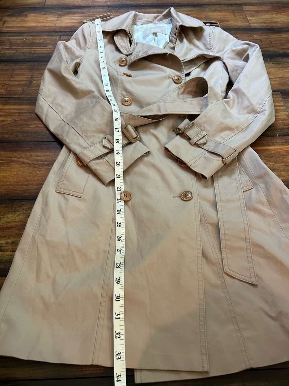 Banana Republic Classic Double-Breasted Trench Coat in Khaki XXS - Picture 7 of 7